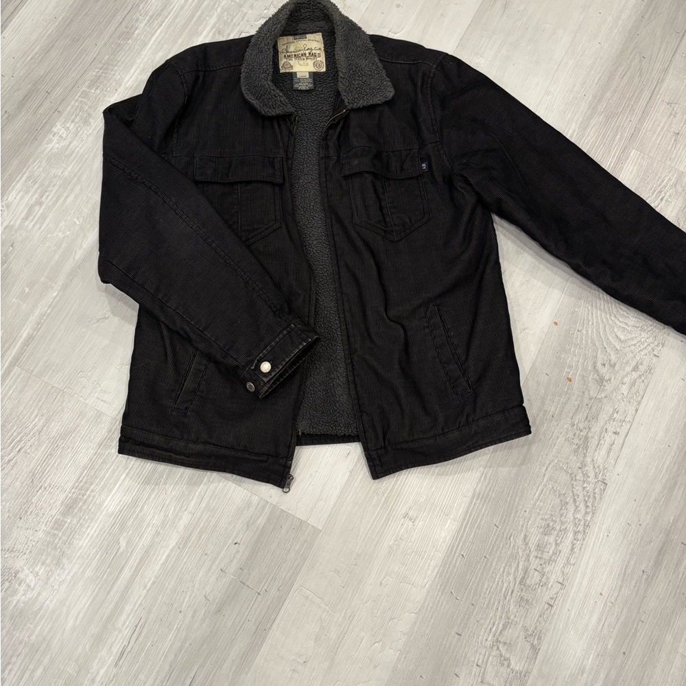American Rag Black Jacket with Gray Collar